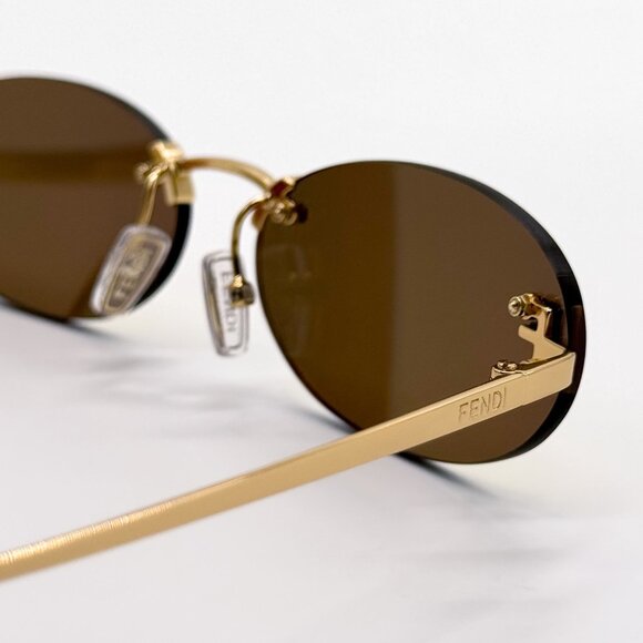 NEW FE4075US 30L ROUND GOLD MIRROR FENDI WOMN SUNGLASSES main image 6